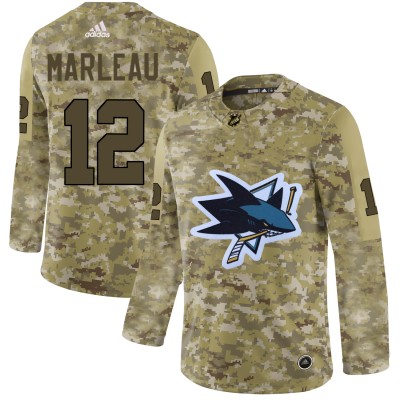Adidas San Jose Sharks #12 Patrick Marleau Camo Authentic Stitched NHL Jersey